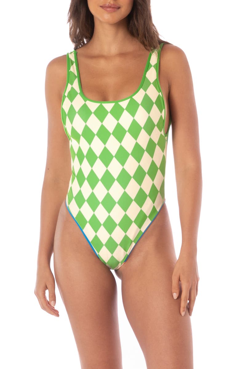 Maaji Supreme Reversible One-Piece Swimsuit, Alternate, color, Open Pink