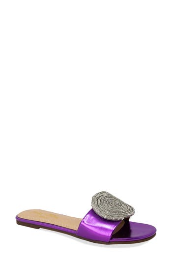 CHASE & CHLOE CHASE AND CHLOE IRMA SPIRAL EMBELLISHED SLIDE SANDAL 