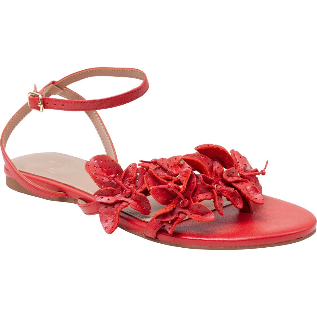 Linea Paolo Lucia Ankle Strap Sandal In True Red