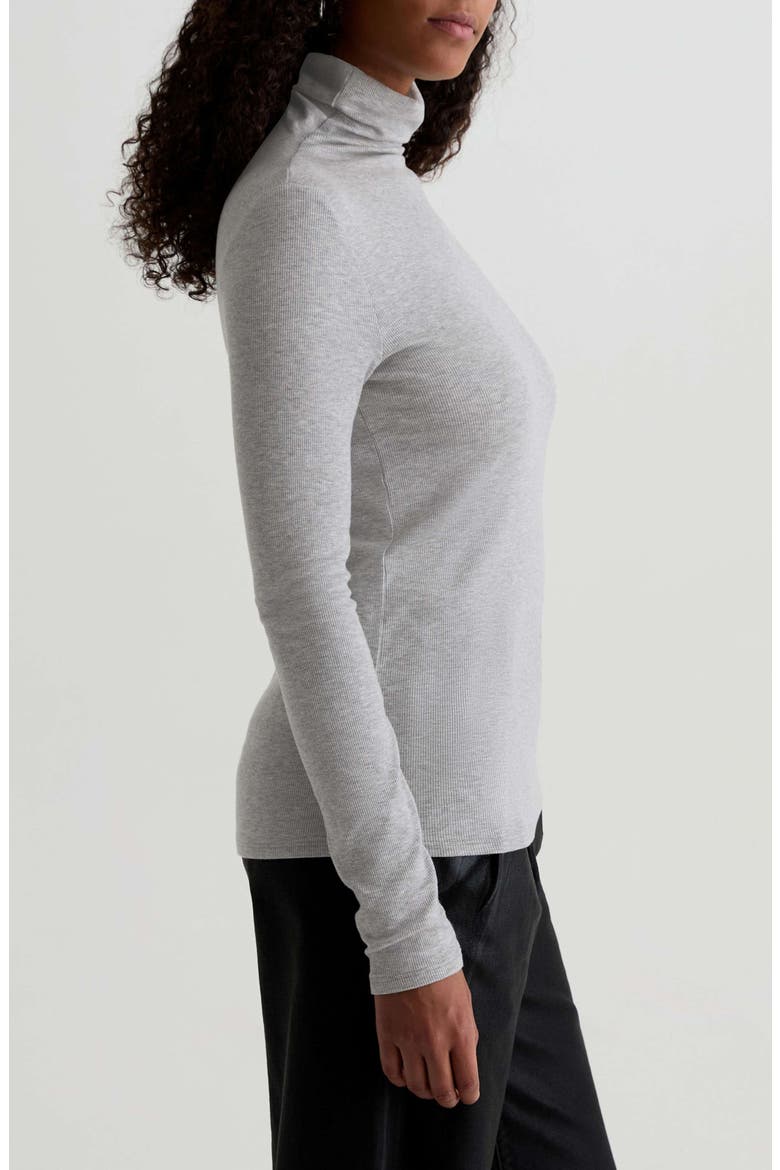 Chels Ribbed Turtleneck Sweater, Alternate, color, HEATHER GREY