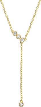 Julianna B. Lab-Grown Diamond Lariat Necklace 18k Gold Plated