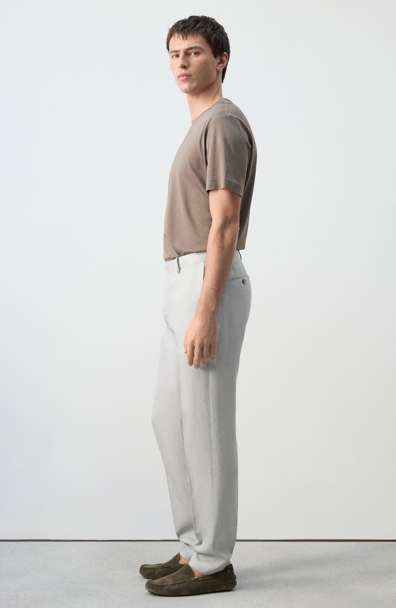 MANGO Amalfi Slim Fit Suit Trousers, Alternate, color, Grey