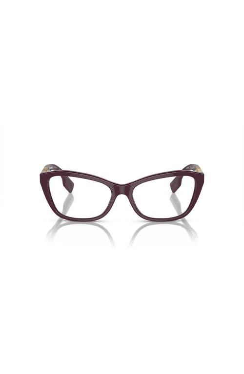Burberry 54mm Cat Eye Optical Glasses In Burgundy