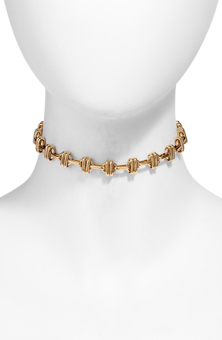 Child of Wild Serket Goddess Chain Choker Necklace, Main, color, Gold