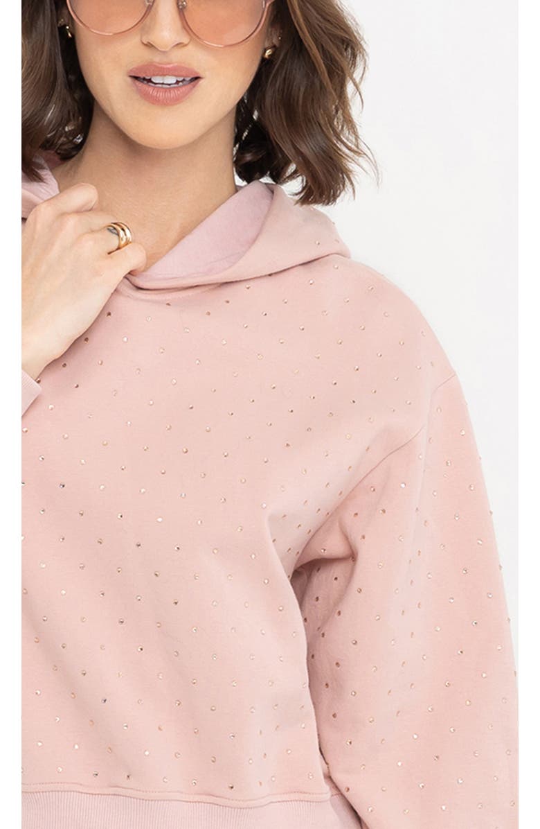 Generation Love Renae Crystal Hoodie, Alternate, color, Dusty Pink