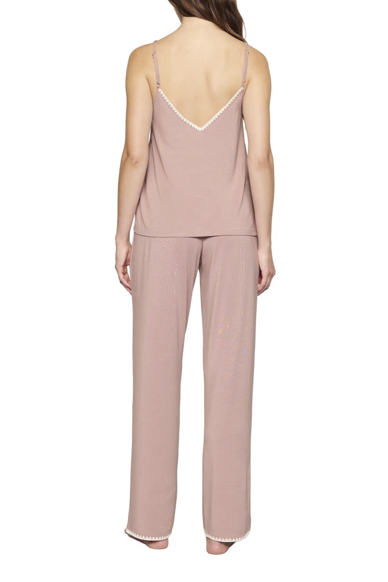 Frida Cami Pajamas, Alternate, color, WOODROSE/ IVORY