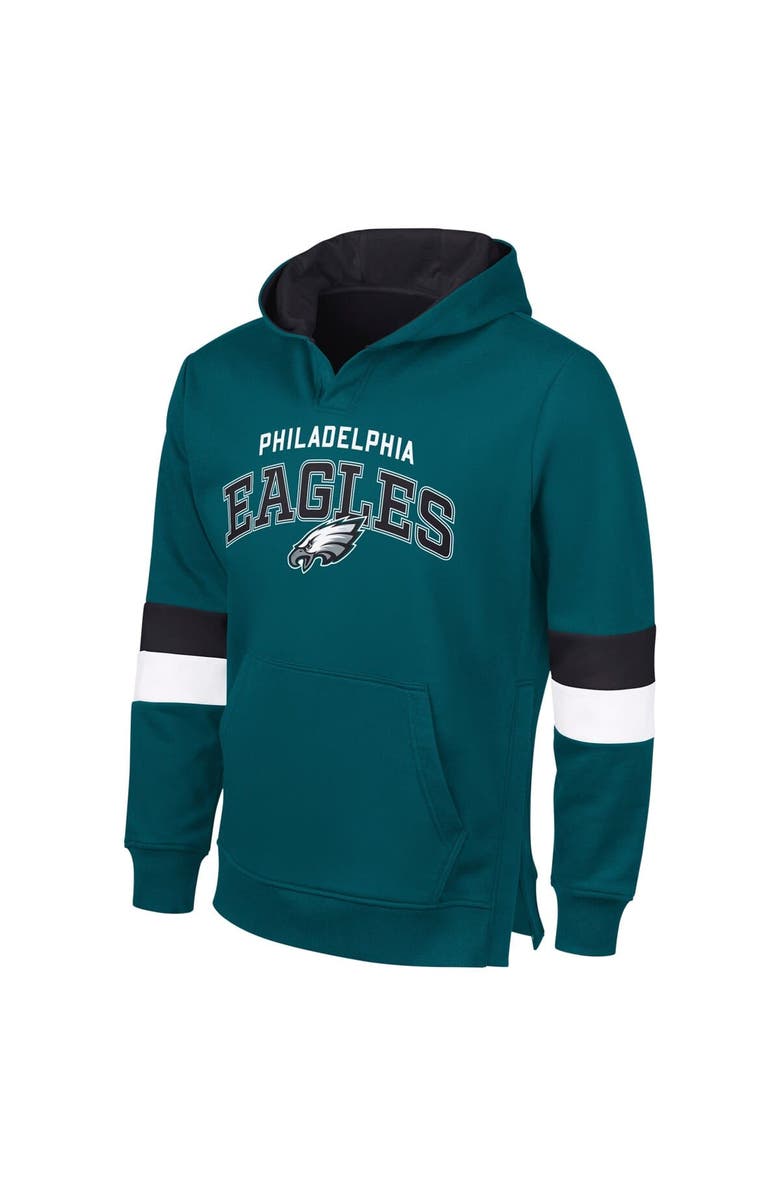 G-III SPORTS BY CARL BANKS Men's G-III Sports by Carl Banks Midnight Green/Black Philadelphia Eagles Adaptive Faceoff Pullover Hoodie, Alternate, color, Green