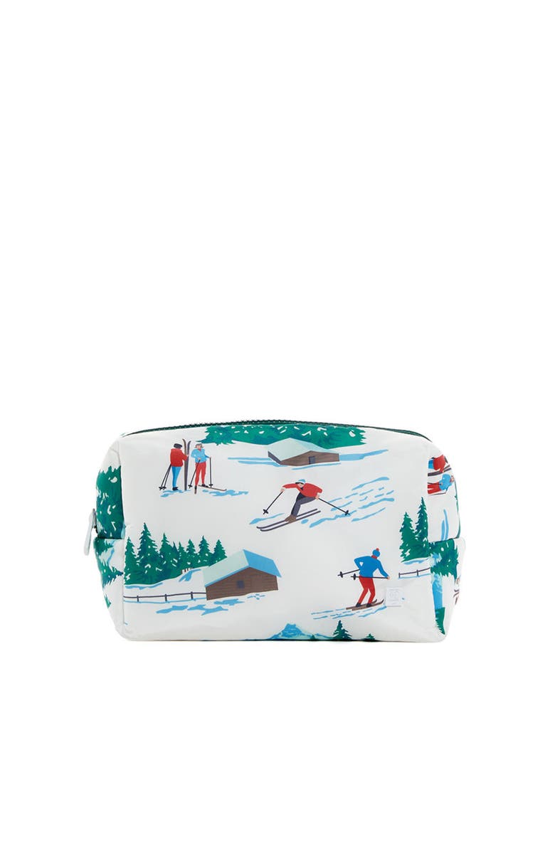 TRVL Design Ski Puffer Cosmetic Bag, Main, color, White