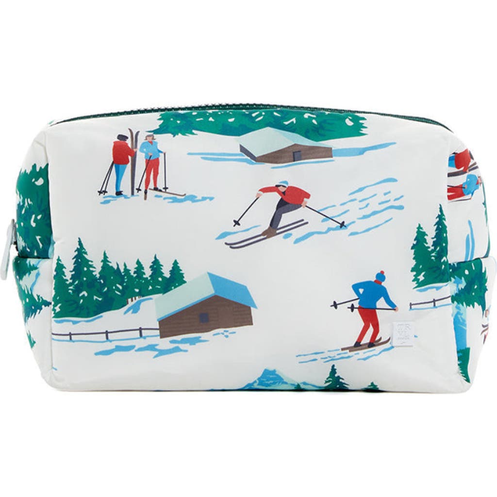 Trvl Design Ski Puffer Cosmetic Bag In White
