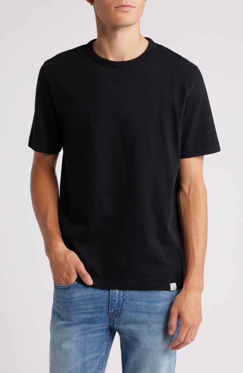 MERZ B SCHWANEN Organic Cotton Tee, Main, color, Deep Black