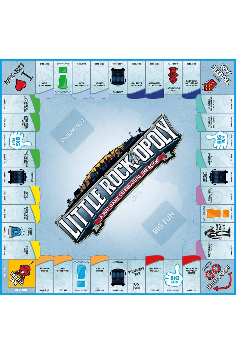 Little Rock Opoly Board Game, Alternate, color, Multicolored