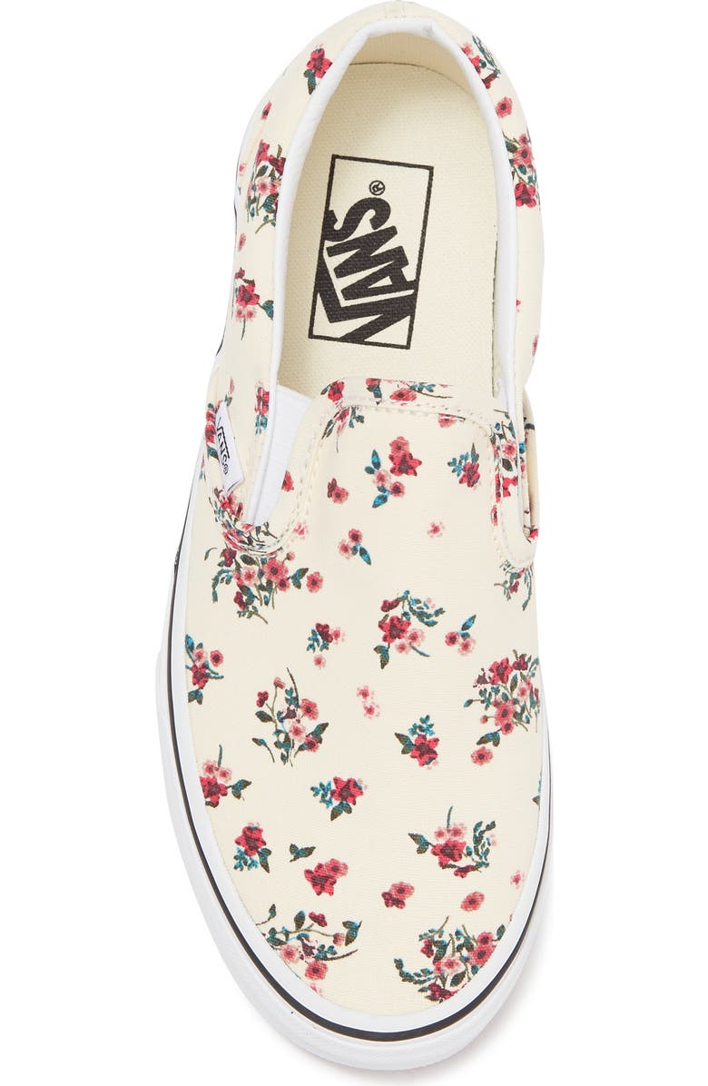 Vans Classic Floral Canvas Slip-On Sneaker, Alternate, color,