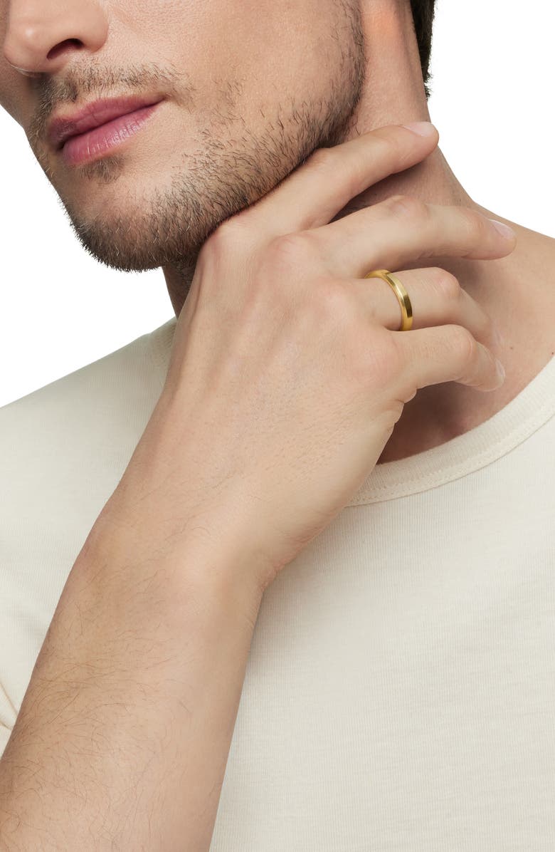 David Yurman Beveled Band Ring in 18K Yellow Gold, Alternate, color, Gold