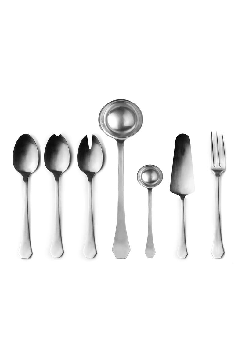 Moretto 7-Piece Serving Set, Main, color, STAINLESS STEEL