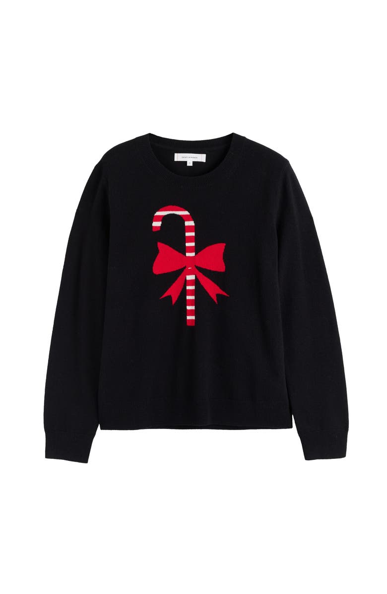 Chinti & Parker Wool-Cashmere Candy Cane Sweater, Alternate, color, 