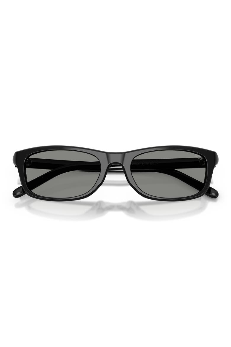 DL2018U 54mm Rectangular Sunglasses, Alternate, color, BLACK / GREY