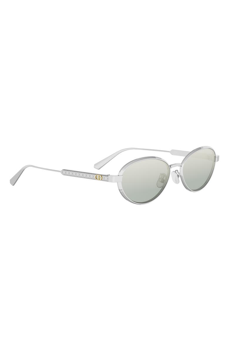 DIOR 'DIORCANNAGE R1U Oval Sunglasses, Alternate, color, Shiny Palladium / Blue Mirror