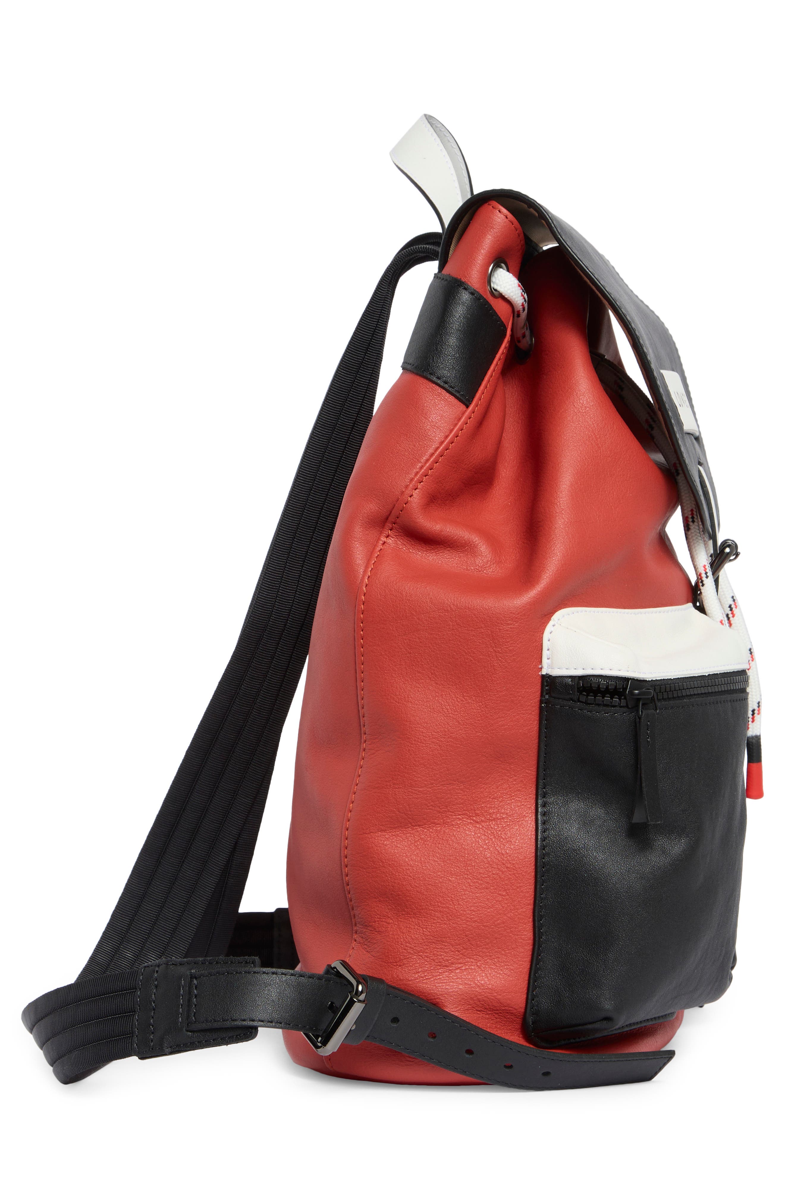 Longchamp 3D Colorblock Backpack, Alternate, color, Brick