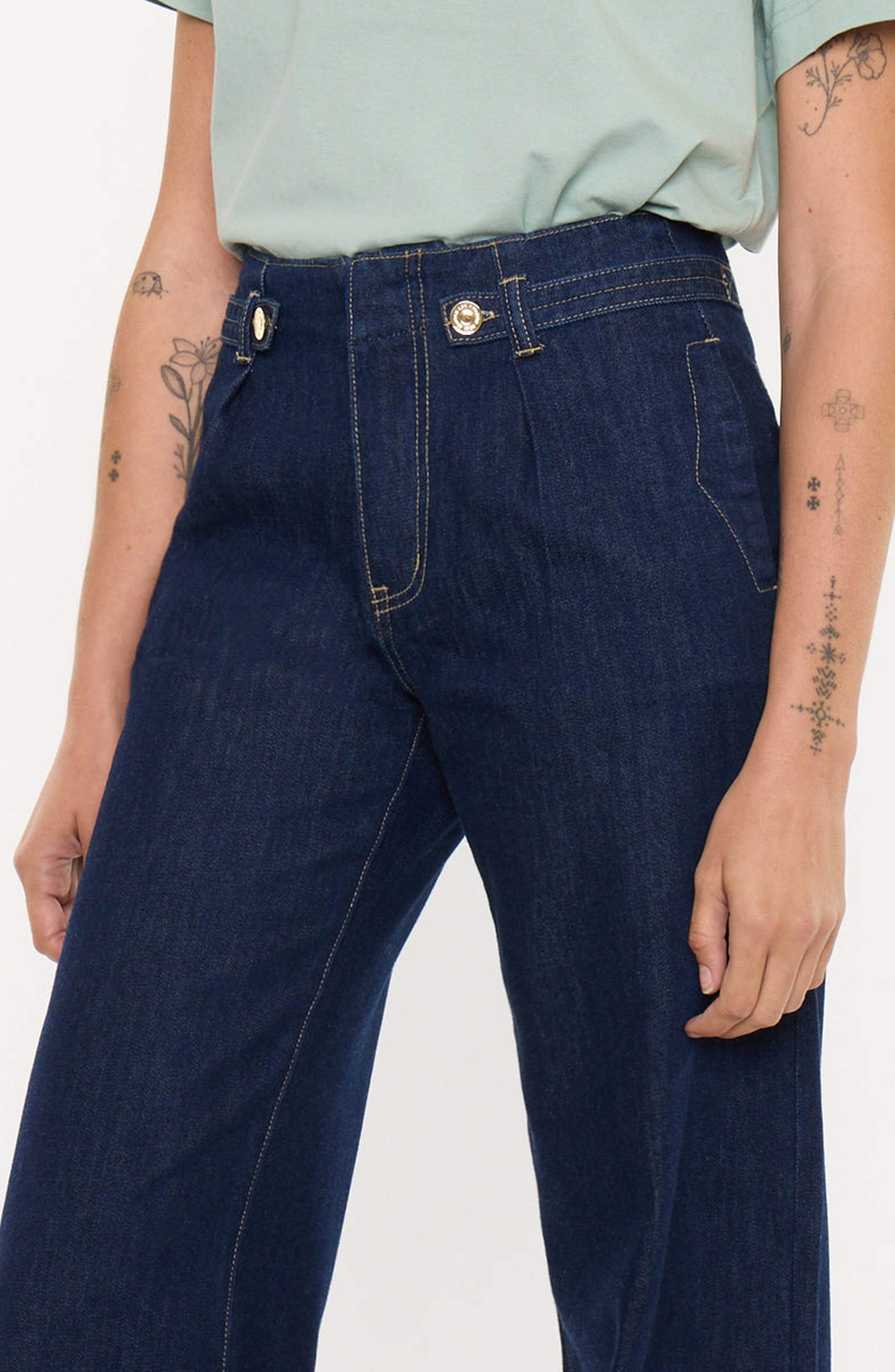 KanCan Niveah High Rise Wide Trousers (Women) | Nordstrom