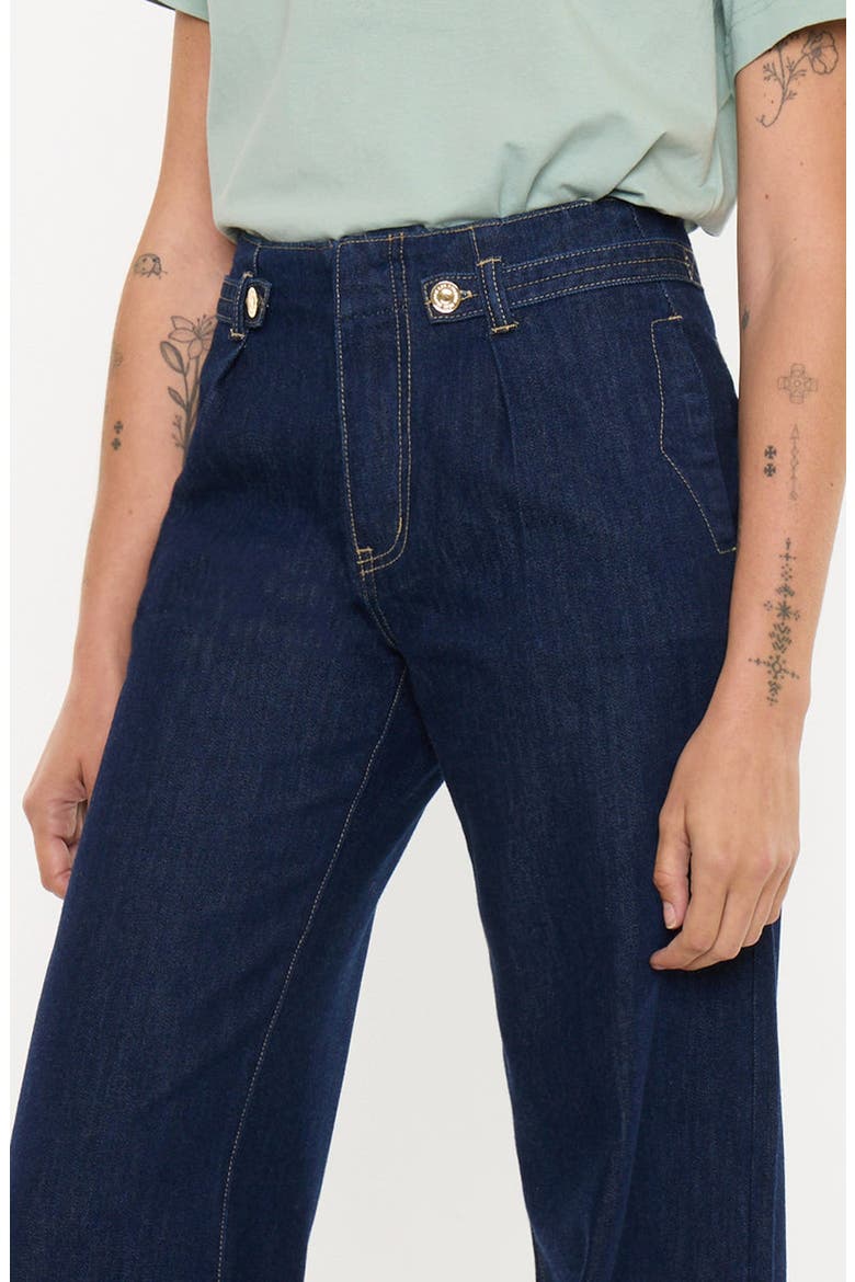 Niveah High Rise Wide Trousers, Alternate, color, Dark Wash