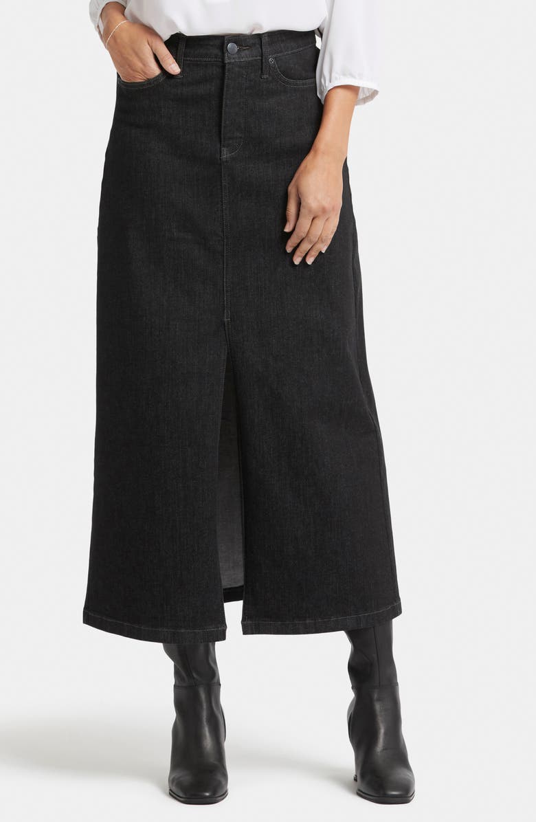 NYDJ Front Slit Denim Midi Skirt, Main, color,