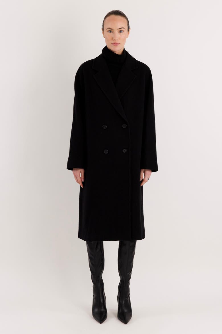 Maxi Classic Wool Coat, Alternate, color, Black