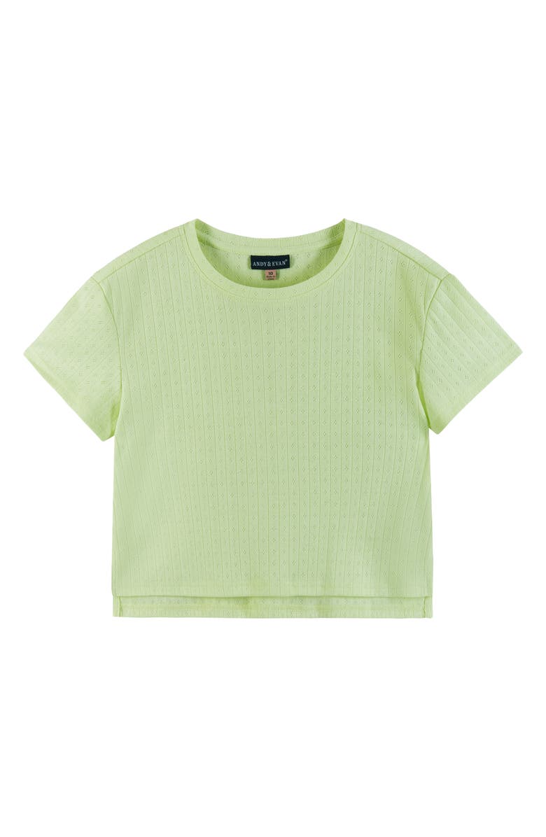 Andy & Evan Kids' Pointelle Cotton Short Pajamas, Alternate, color, Lga