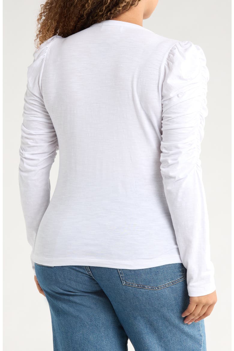 Long Puff Sleeve Top, Alternate, color, WHITE