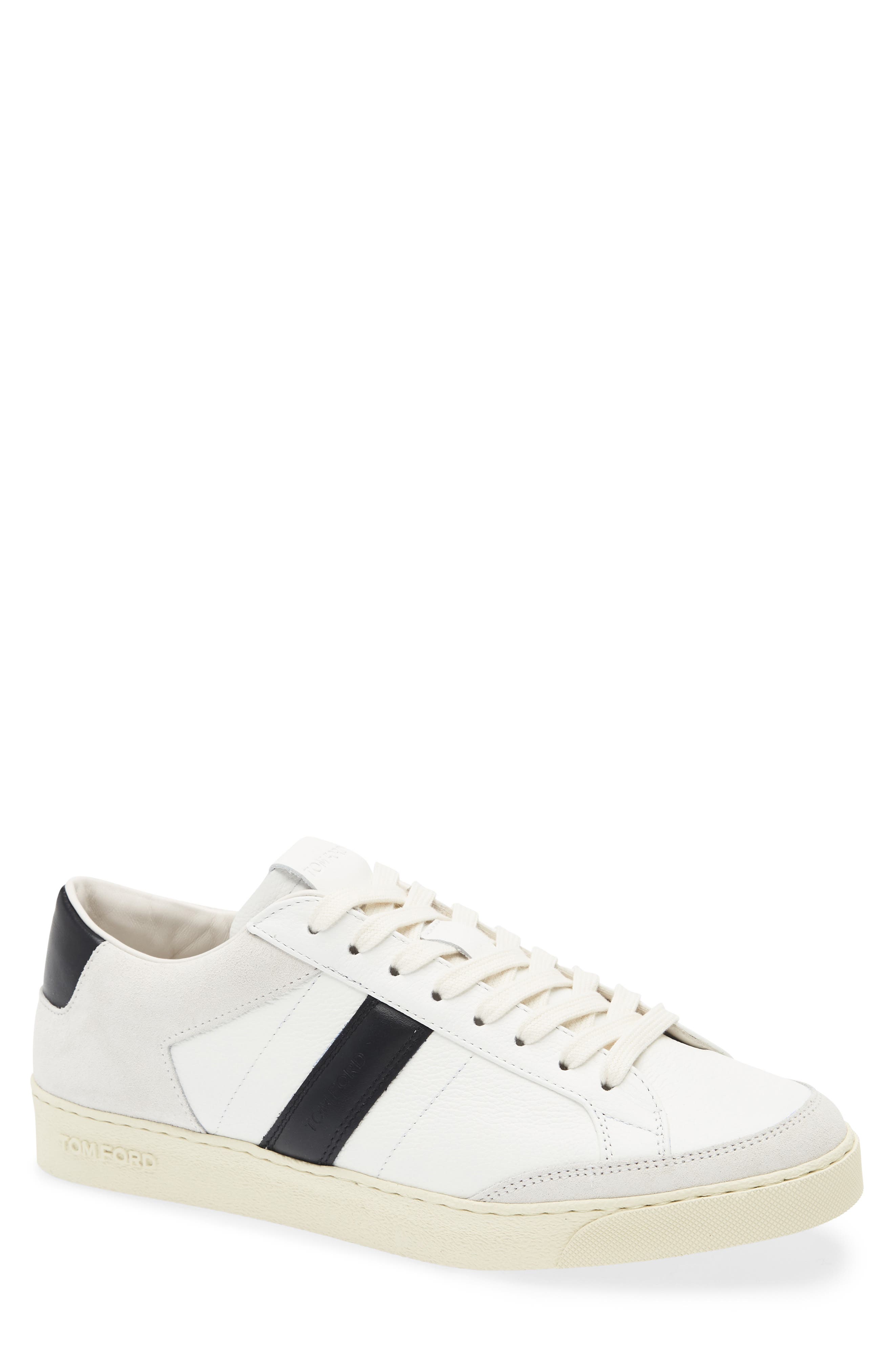 TOM FORD Low Top Sneaker, Main, color, White/ Cream