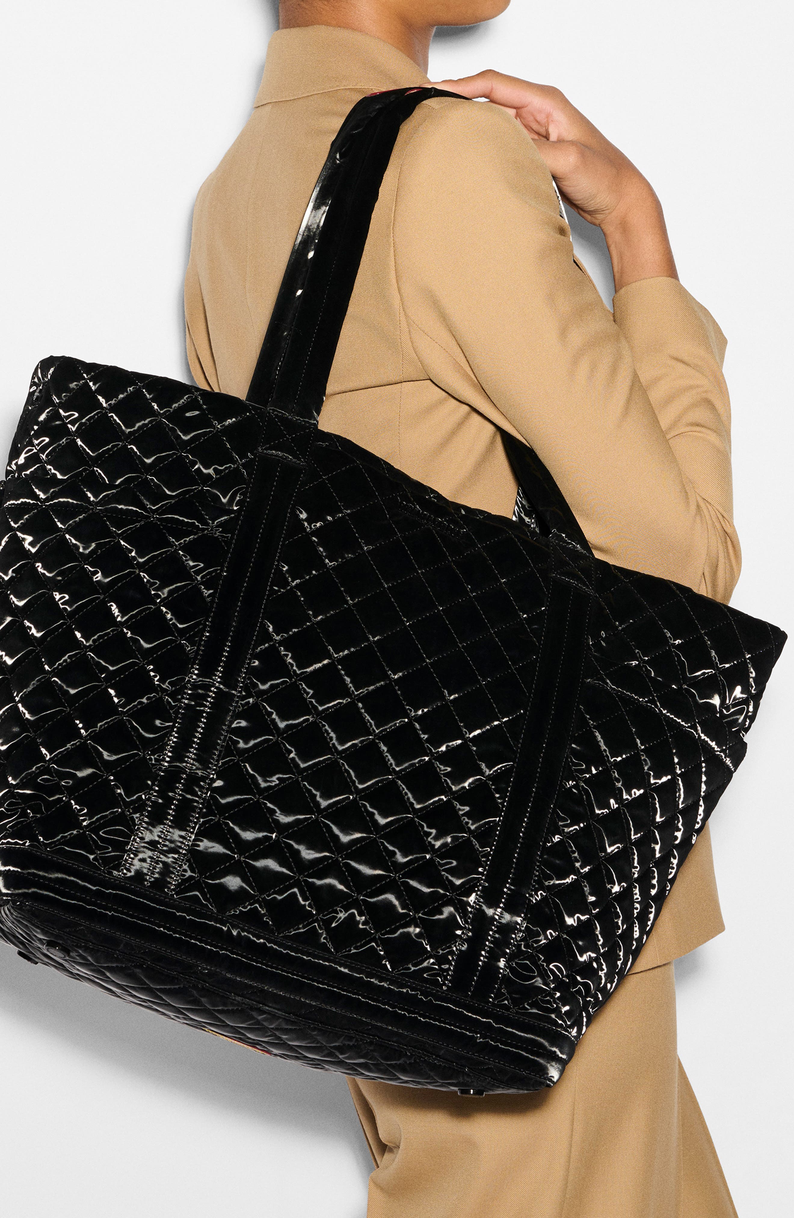 MZ Wallace Large Empire Deluxe Quilted Nylon Tote, Alternate, color, 