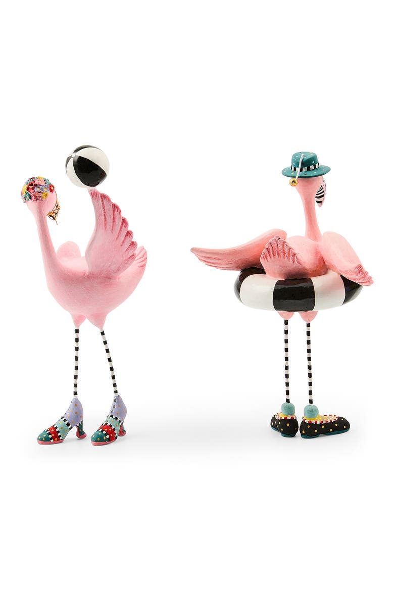 Patience Brewster Sheila & Sheldon Flamingo Figurines, Alternate, color, PINK
