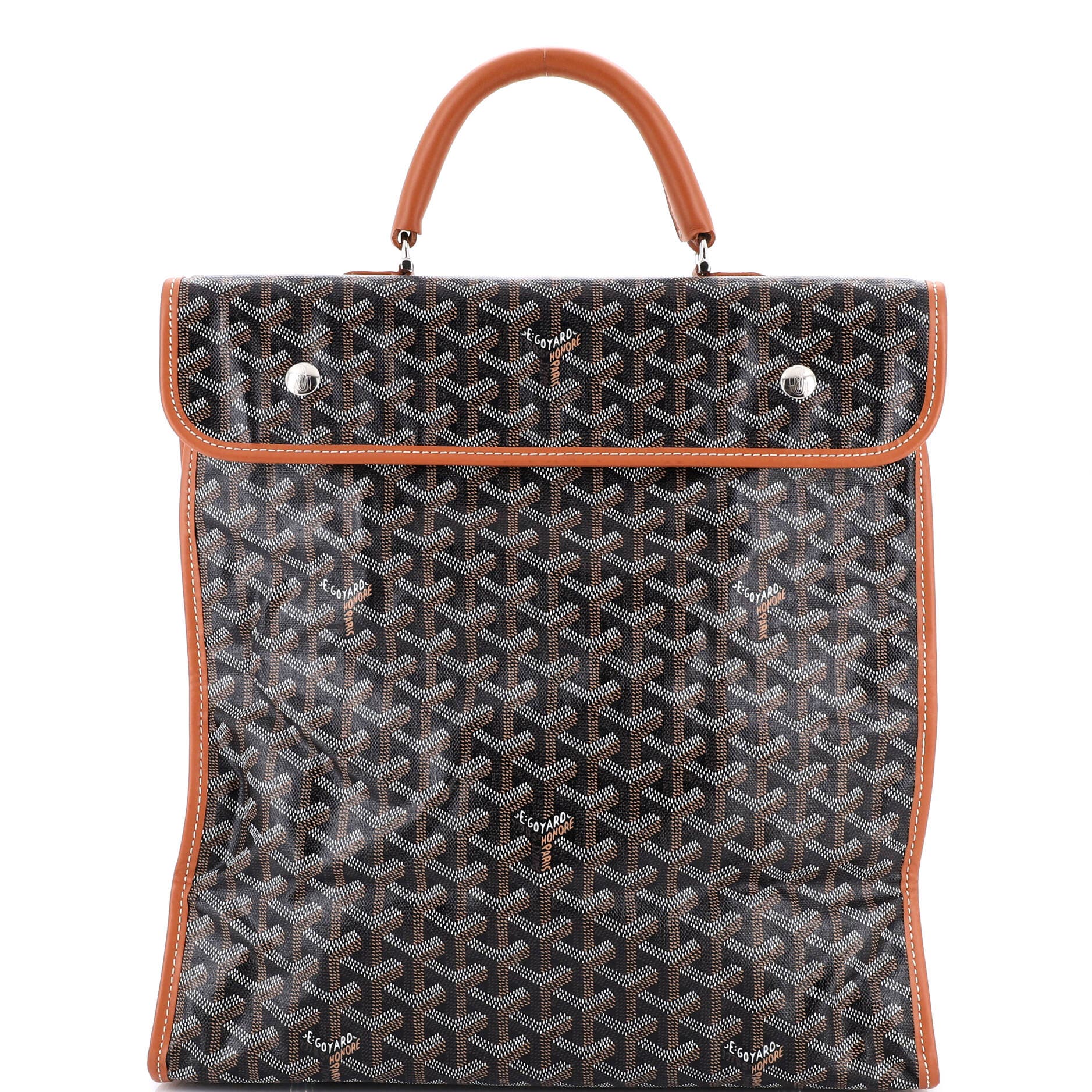 Pre-Owned Goyard Sainte Lucie Bag Coated Canvas, Main, color, Brown