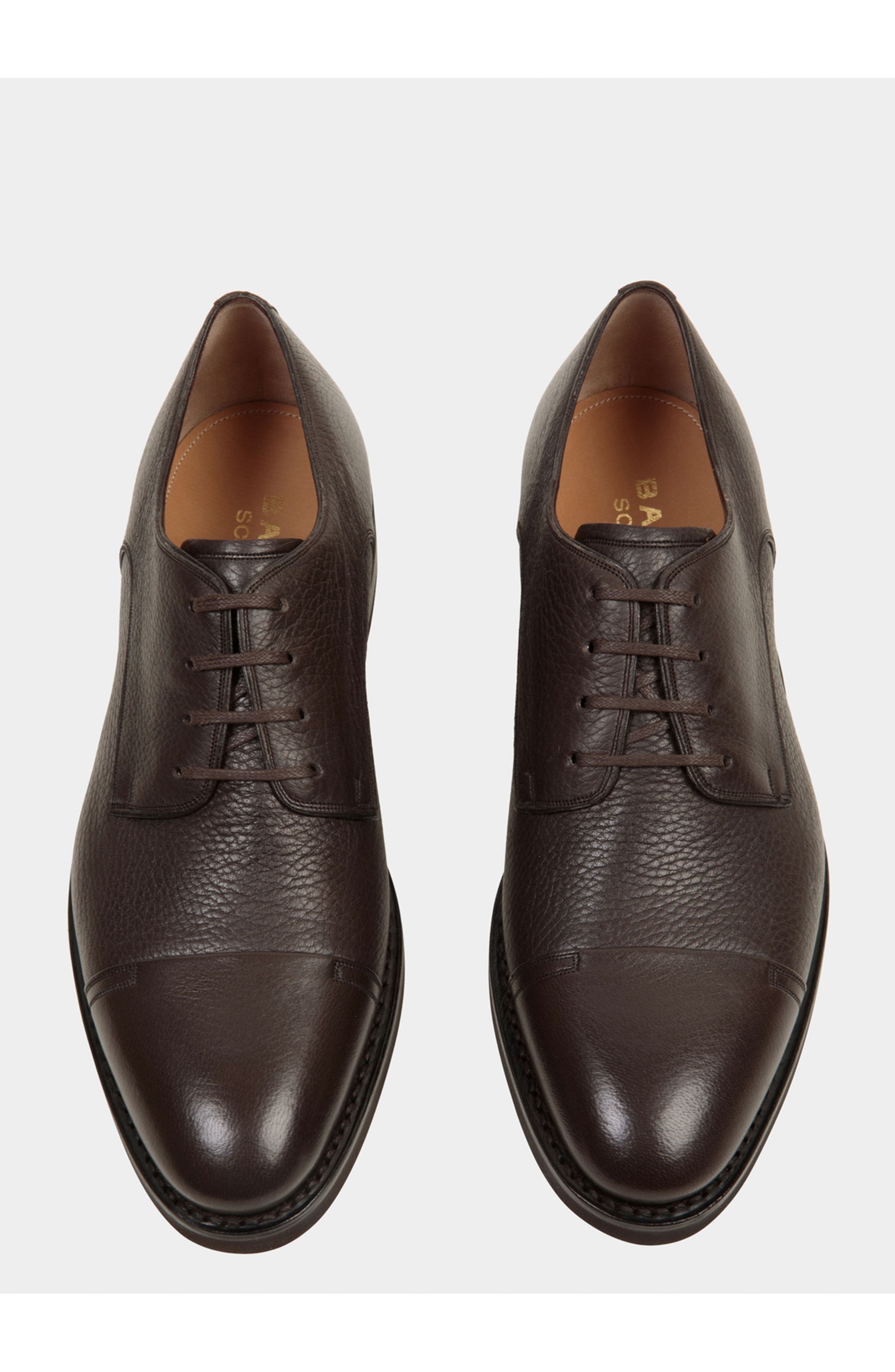 Bally Scribe Un Derby In Deer Leather, Alternate, color, Ebano 21