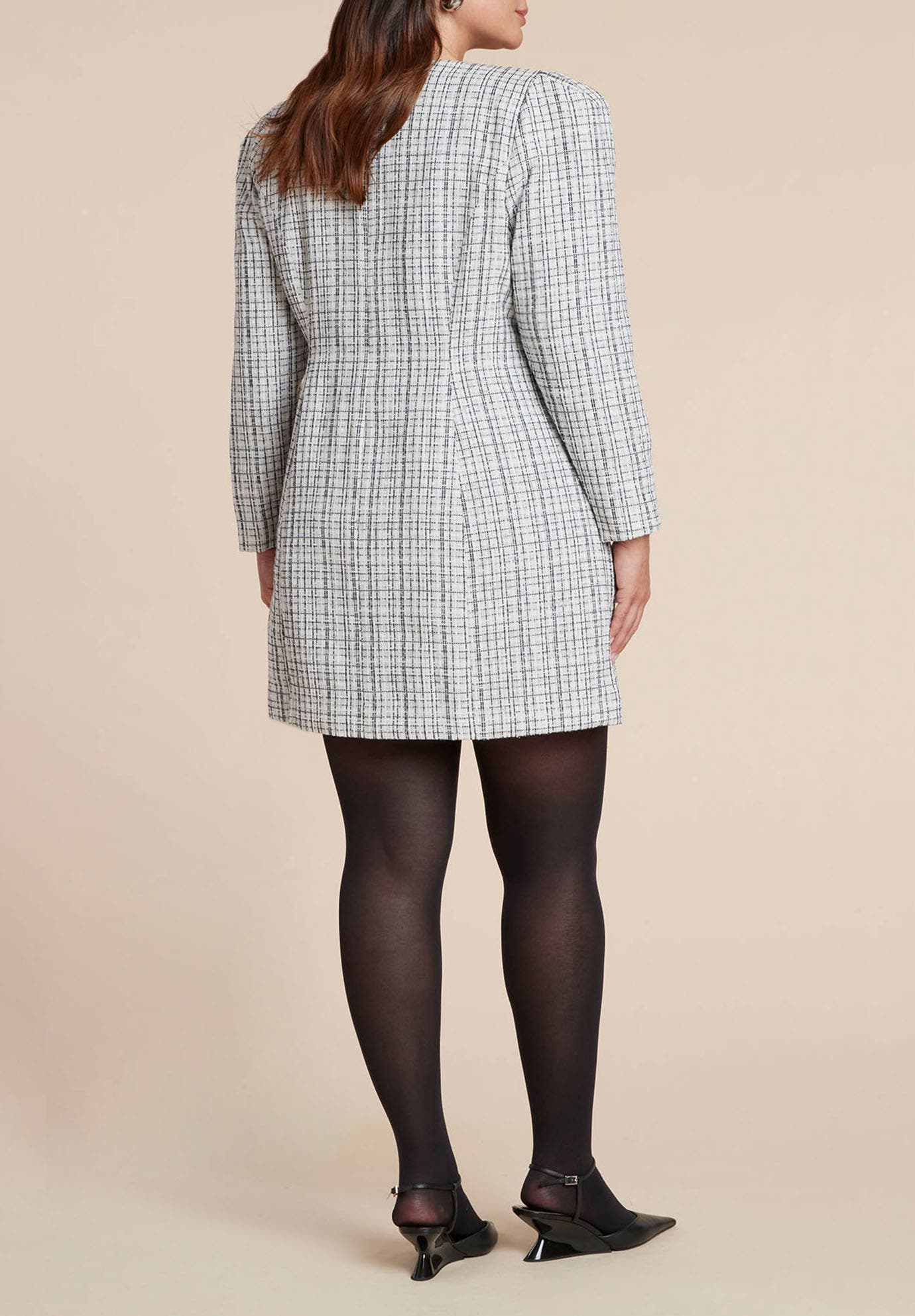 Tweed Mini Dress With Bow - image 2