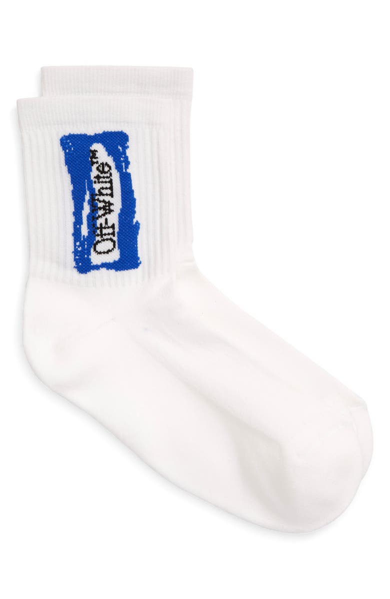Off-White Framed Logo Socks, Main, color, 