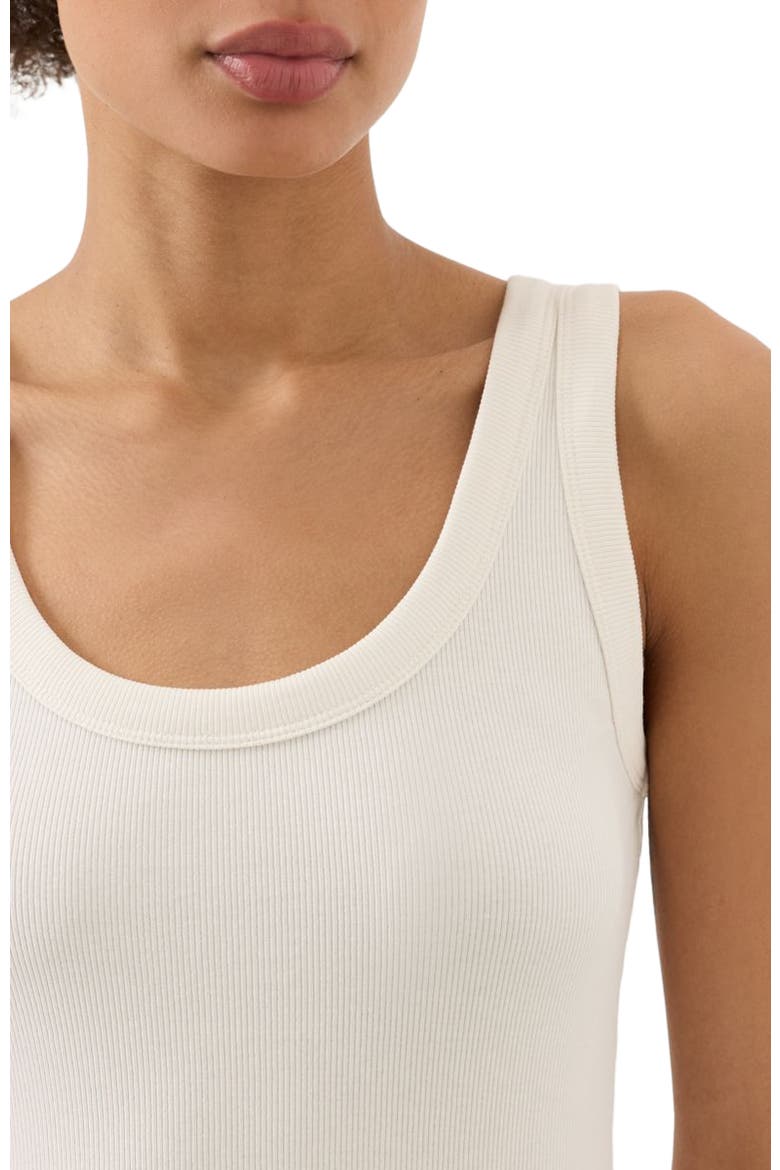 Perfect Rib Scoop Neck Tank Made With Organic Cotton, Alternate, color, Cream