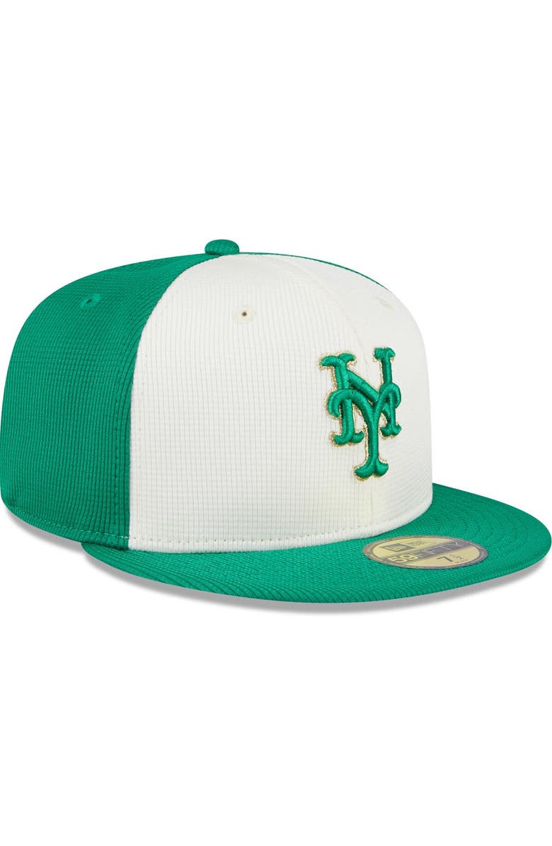 New Era Men's New Era White/Green New York Mets 2024 St. Patrick's Day 59FIFTY Fitted Hat, Alternate, color,