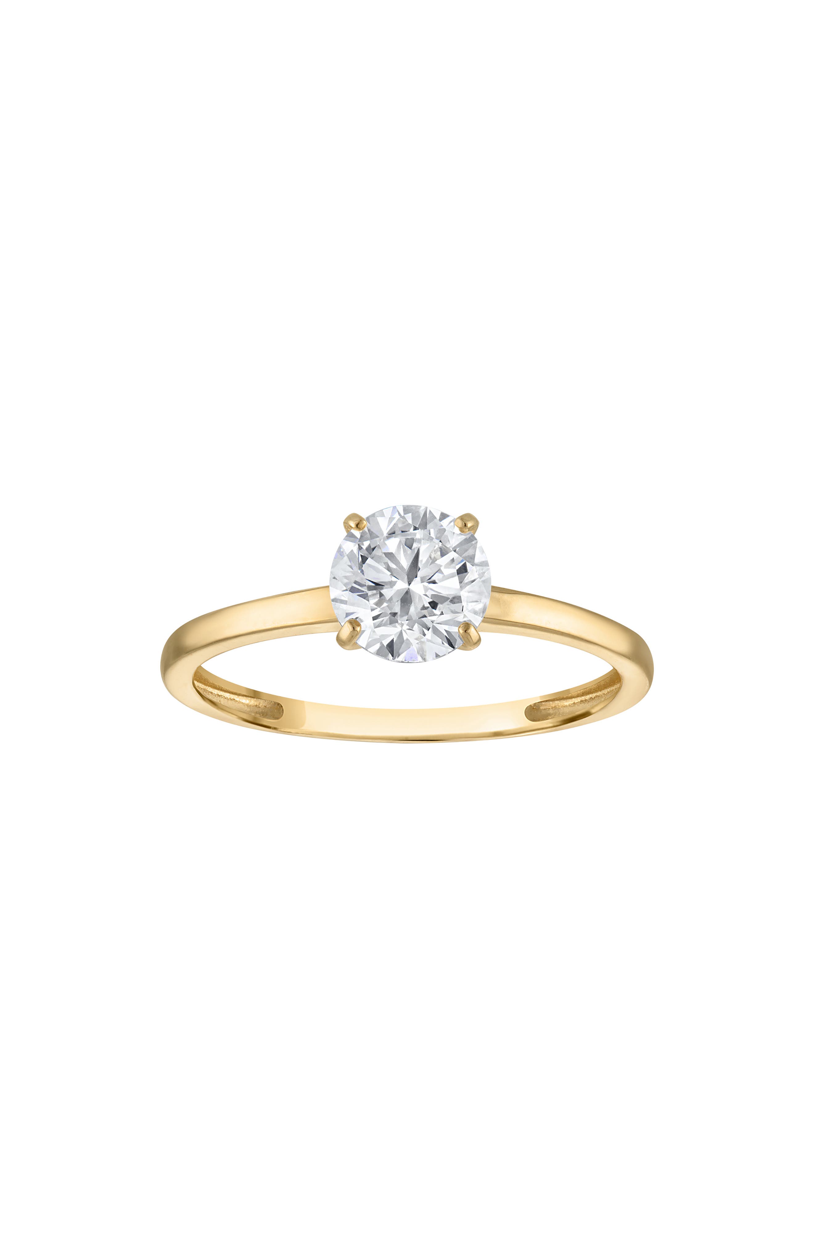 FZN 14K Gold Lab Grown Diamond Solitaire Ring