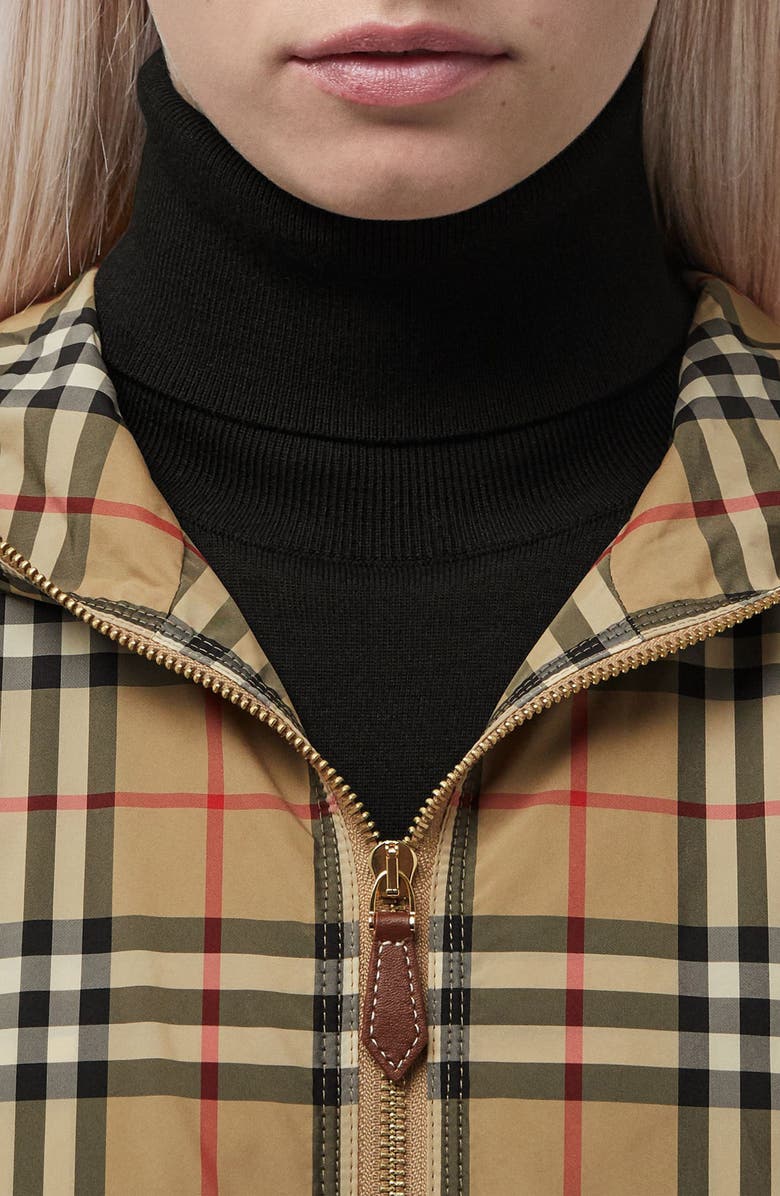 Burberry Binham Check Hooded Jacket, Alternate, color, 