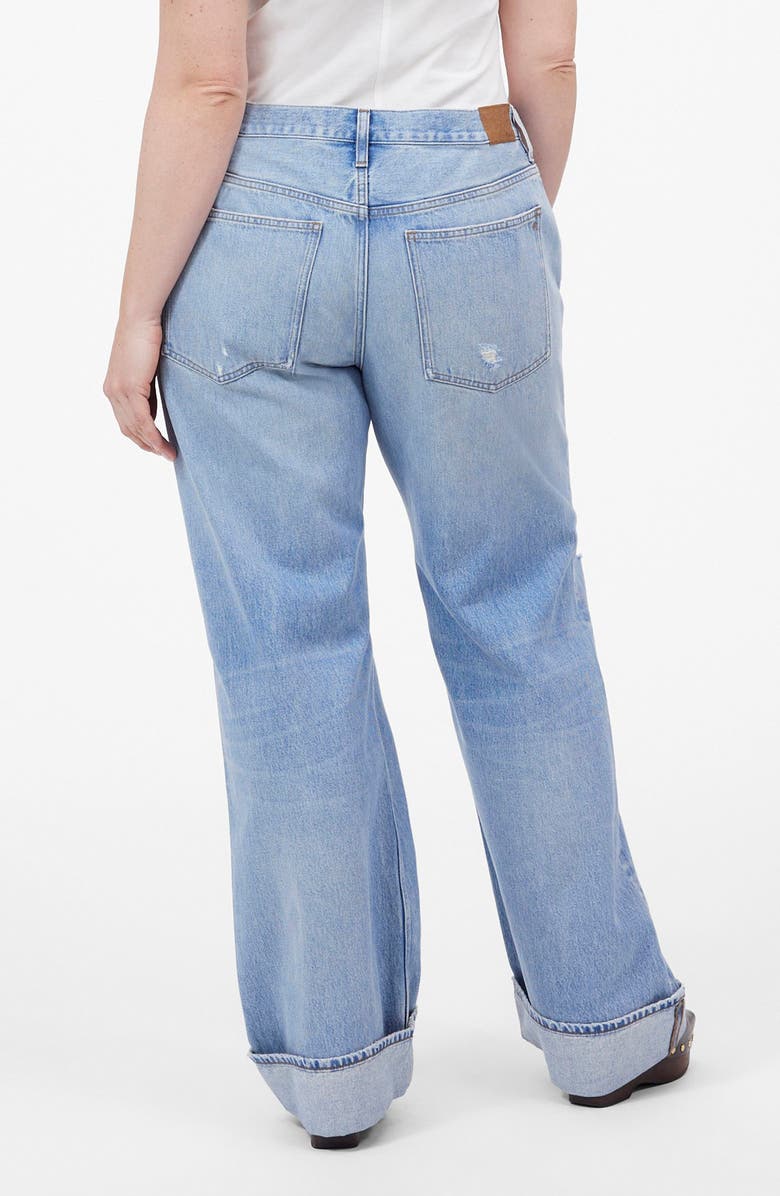 Madewell Low Slung Ripped Baggy Jeans, Alternate, color, Hallstead Wash