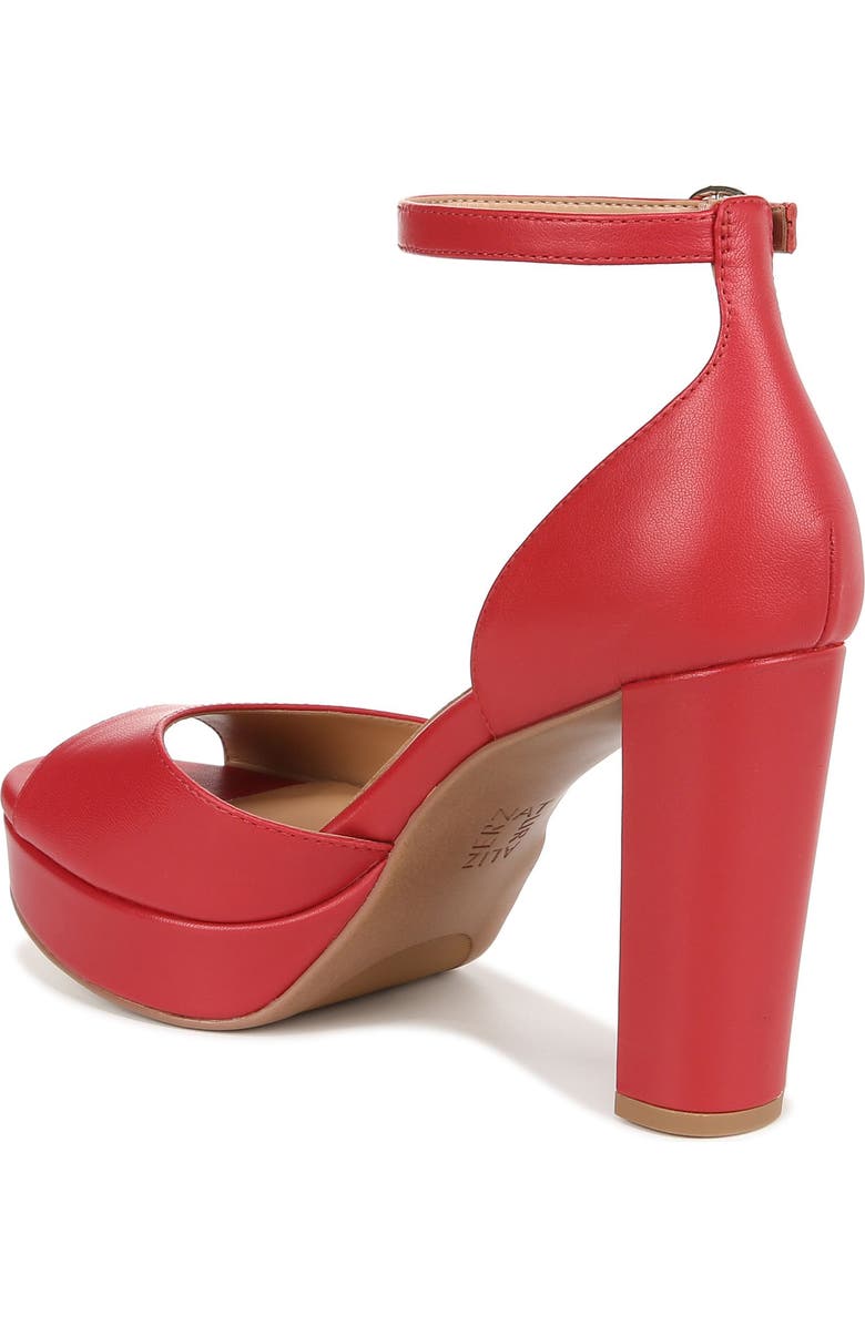 Naturalizer Melina Ankle Strap Platform Sandal, Alternate, color, Crimson Red Leather