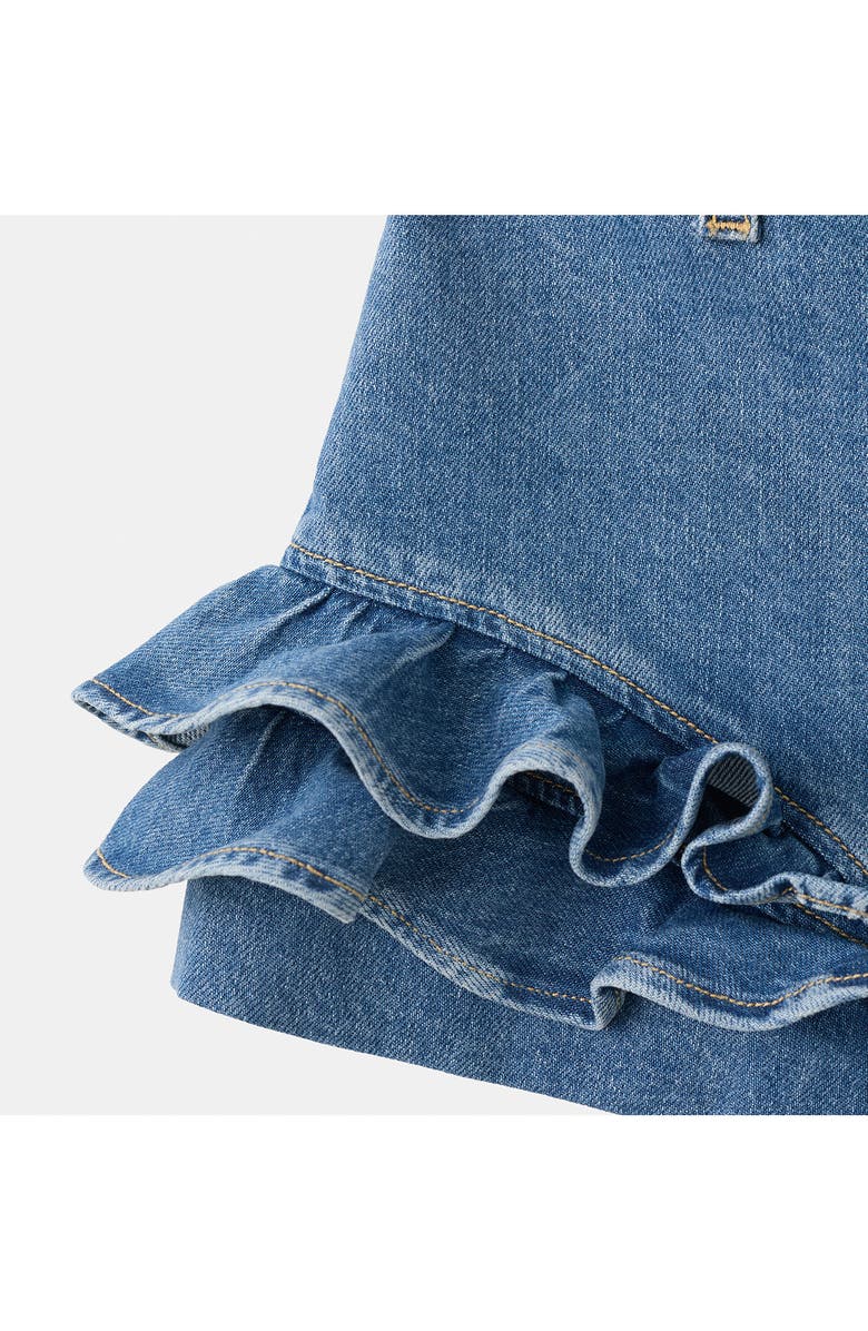 MANGO Featuring Hailey Bieber Agata Denim Shorts, Alternate, color, Medium Blue