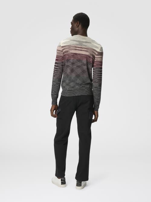 Missoni Crew Neck Sweater In Pure Flame Wool In Multi