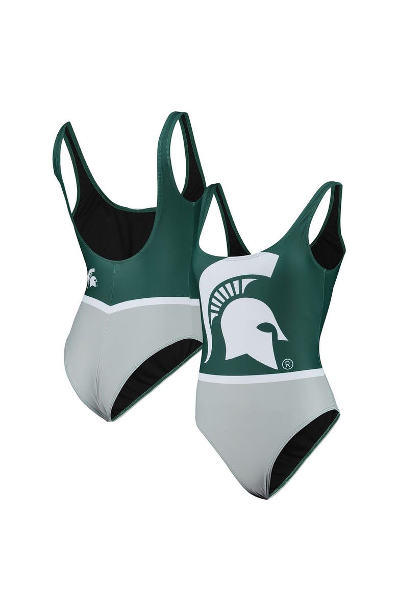 FOCO Women's FOCO Green Michigan State Spartans One-Piece Bathing Suit, Main, color, 