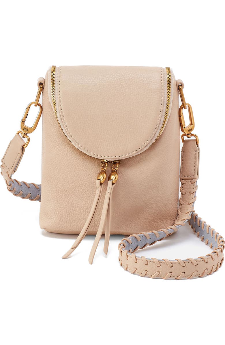 HOBO Fern Leather Crossbody Bag, Alternate, color, Linen