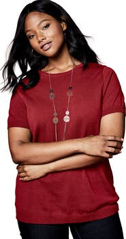 Jessica London Fine Gauge Crewneck Shell