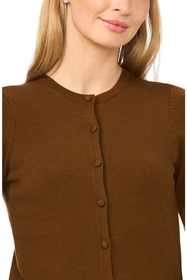 Attached Tank Cardigan Sweater, Alternate, color, FOREST BROWN