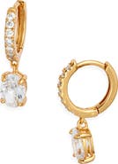 Nordstrom Cubic Zirconia Huggie Drop Earrings