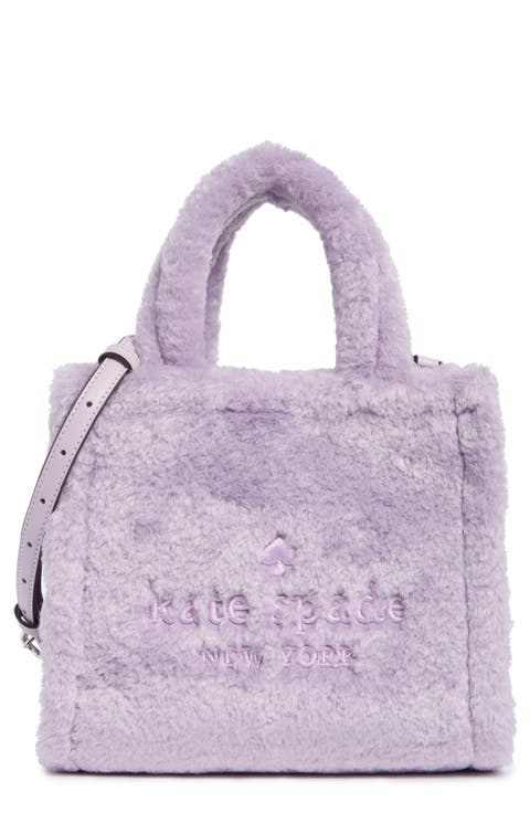 ellie faux fur small tote bag