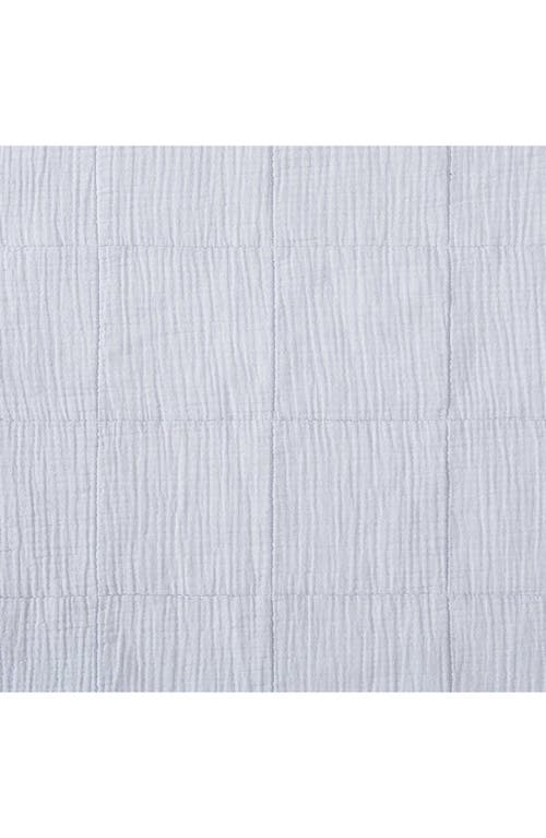Calvin Klein Solid Quilted Cotton Gauze Pillow Sham In Gray